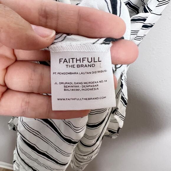 Faithful The Brand Cova Dress in Amsterdam Stripe Print Size 8 - Picture 6 of 6